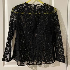 Babaton Black Lace Blouse